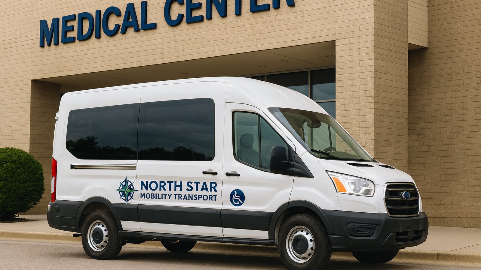 Van at medical center